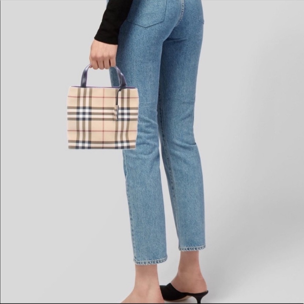 Authentic Burberry nova check mini micro tote bag